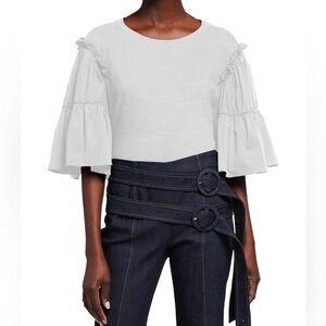 Cinq à Sept Hailey Ruffle Sleeve Top sz S